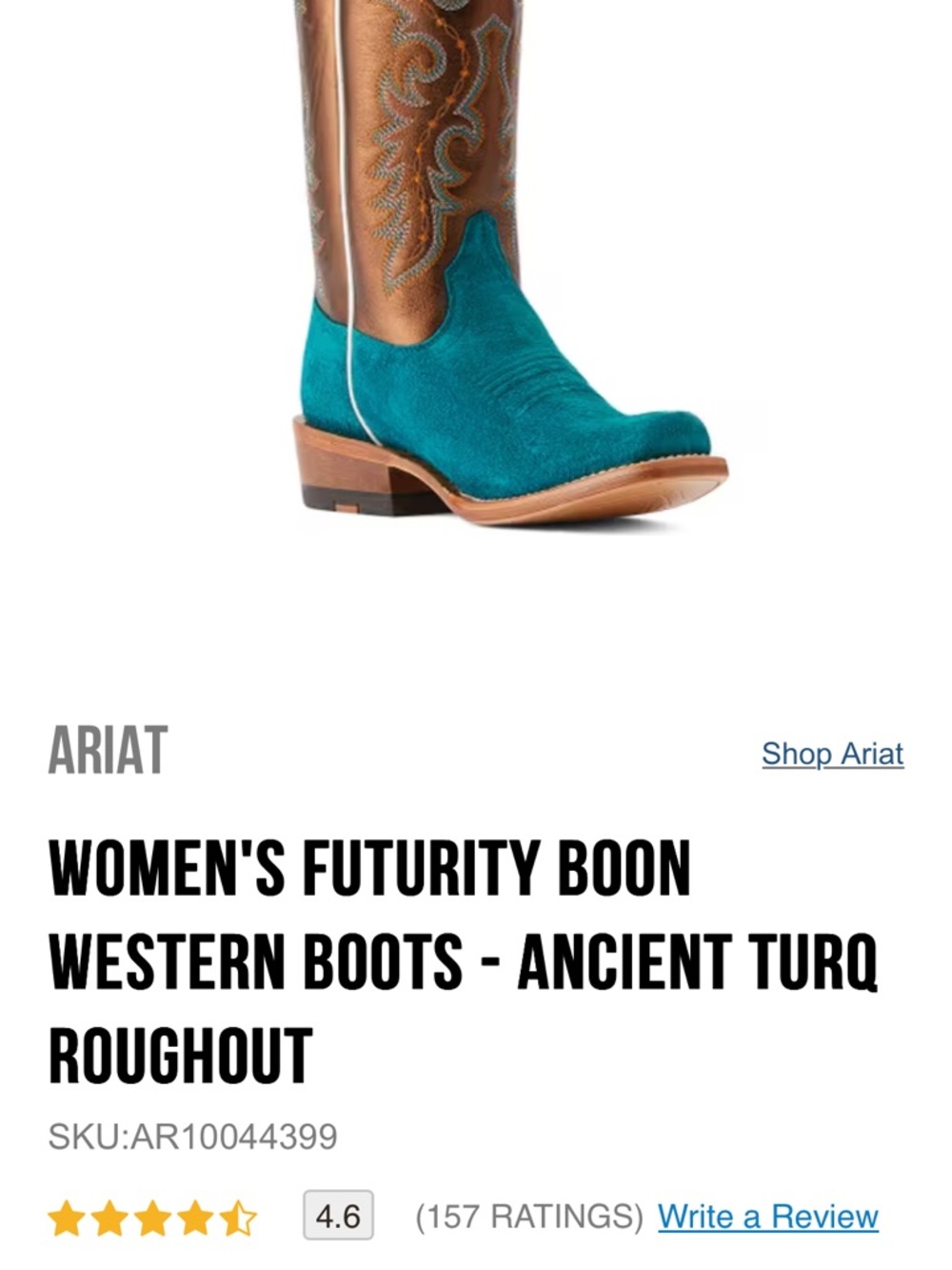 Ariat Women's Turquoise and Brown Western Boots